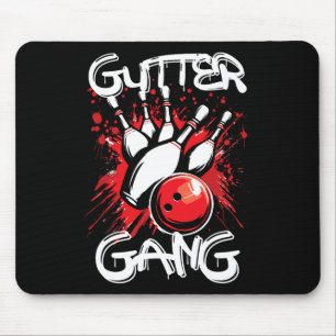 Gutter Gang Bowling Player Strike Bowler Matching Mouse Pad