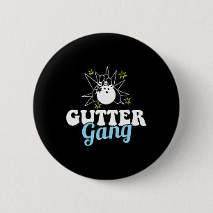 Gutter Gang Funny Bowling Team Club Coach Bowler H 6 Cm Round Badge