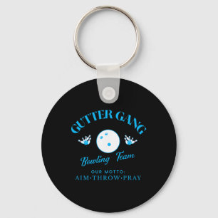 Gutter Gang Funny Bowling Team Name Key Ring