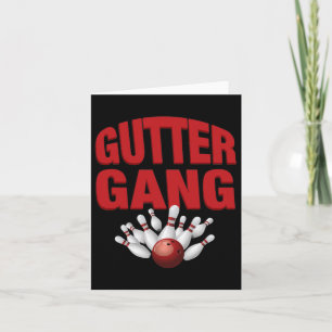 Gutter Gang Funny Bowling Team Name Matching Card