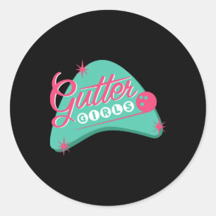 Gutter Girls Bowling League Team Shirt For Women O Classic Round Sticker