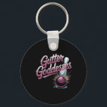 Gutter Goddesses Funny Womens Matching Bowling Tea Key Ring<br><div class="desc">Gutter Goddesses Funny Womens Matching Bowling Team Name</div>