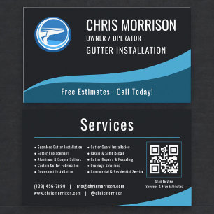 Gutter Installation QR Code Business Card