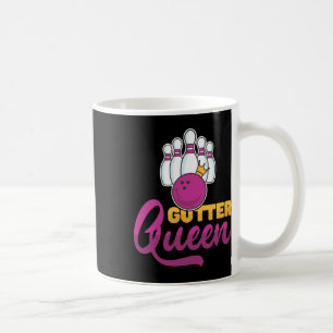 Gutter Queen Bowling Pins With Bowling Ll For Bowl Coffee Mug