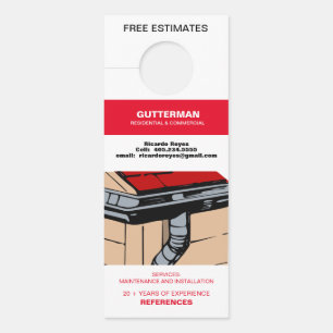 Gutter Service Free Estimate Reference Door  Door Hanger