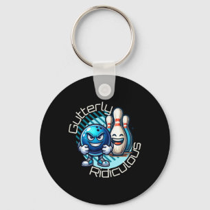 Gutterly Ridiculous Cartoon Bowling Key Ring