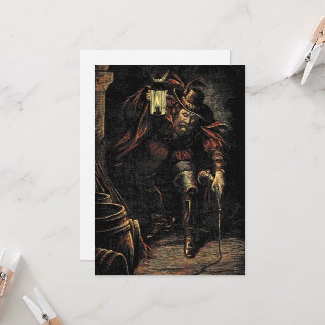 Guy Fawkes: Gunpowder Treason & Rebellion Plot Invitation (Front/Back In Situ)