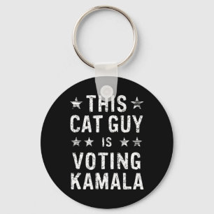 Guy For Kamala Vote Blue 2024 President Harris Dem Key Ring