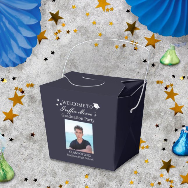 Guy Grad Modern Graduate Custom Photo Welcome Favour Box (Creator Uploaded)