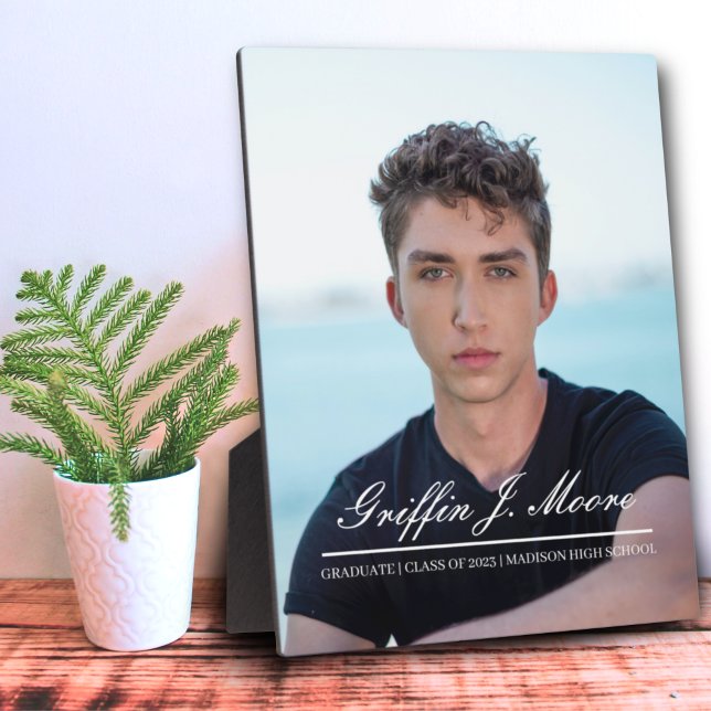 Guy Grad Modern Graduate Photo Plaque (Creator Uploaded)