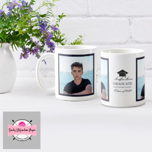 Guy Grad Modern Graduation Custom Photo Coffee Mug