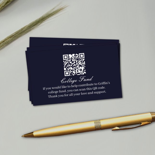 Guy Grad Modern QR code Enclosure Card (Creator Uploaded)