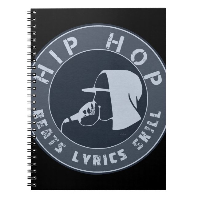 GUY IN HOODIE RAPPING ON THE MIC NOTEBOOK (Front)