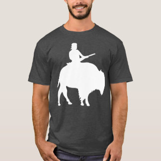 Guy on a Buffalo Silhouette T-Shirt