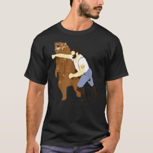 Guy Punching Bear (2) T-Shirt