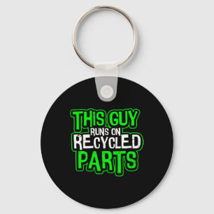 Guy Runs On Recycled Design Kidney Disease  Key Ring