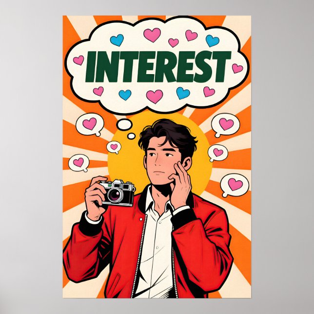 Guy with Camera Pop Art Poster (Front)