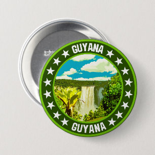 Guyana 7.5 cm round badge