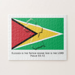GUYANA   Blessed Nation   GUYANESE FLAG Jigsaw Puzzle
