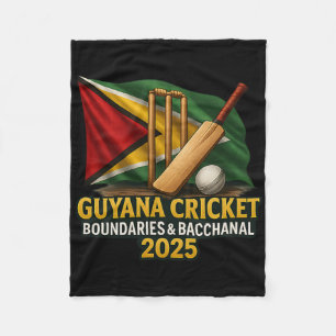 Guyana Caribbean Cricket 2025 Boundaries And Cchan Fleece Blanket