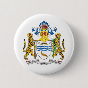 Guyana Coat Of Arms 6 Cm Round Badge