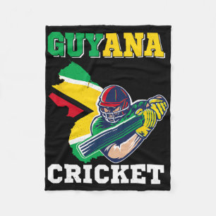Guyana Cricket Player Flag Jersey Guyana Sports Fleece Blanket