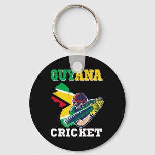 Guyana Cricket Player Flag Jersey Guyana Sports Key Ring