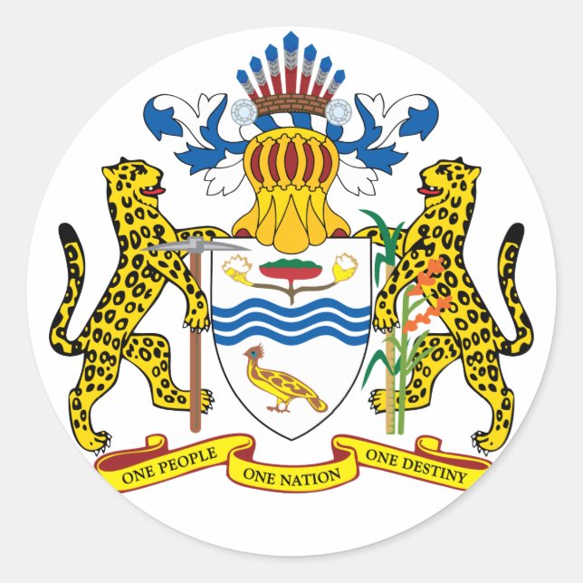 guyana emblem classic round sticker (Front)