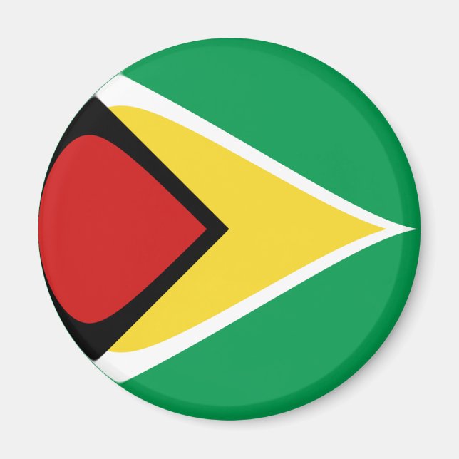 Guyana Fisheye Flag Magnet (Front)
