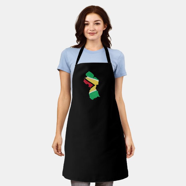 Guyana flag and map apron (Worn)