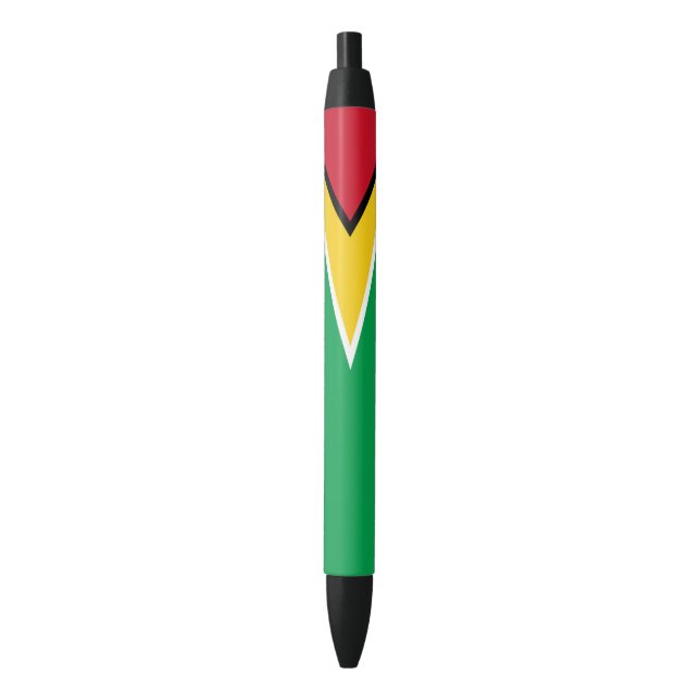 Guyana Flag Black Ink Pen (Front Vertical)