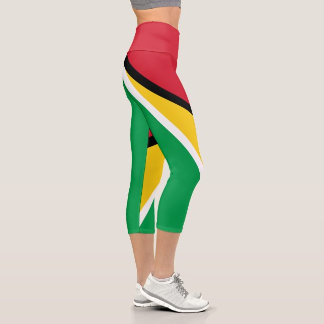 Guyana Flag Capri Leggings (Right)