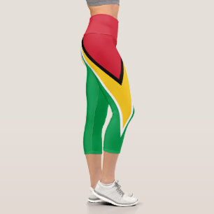 Guyana Flag Capri Leggings