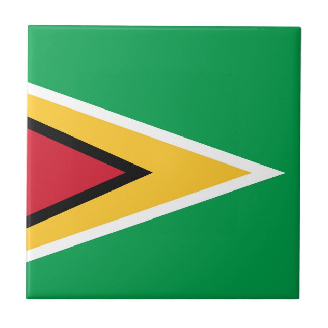 Guyana flag ceramic tile (Front)