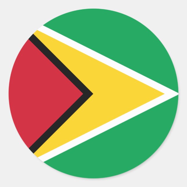 Guyana Flag Classic Round Sticker (Front)