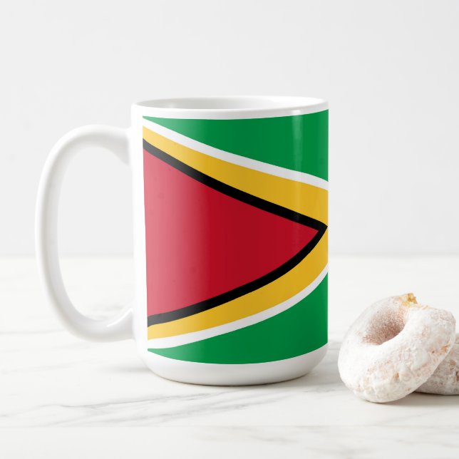 Guyana flag coffee mug (With Donut)
