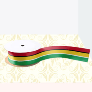 Guyana flag colours ribbon, Guyana /sports Satin Ribbon