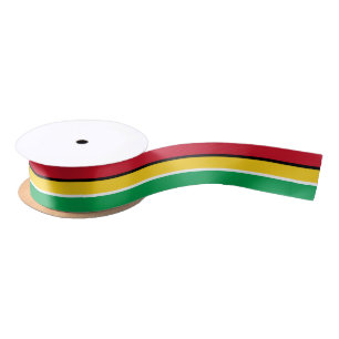Guyana flag colours ribbon, Guyana /sports Satin Ribbon