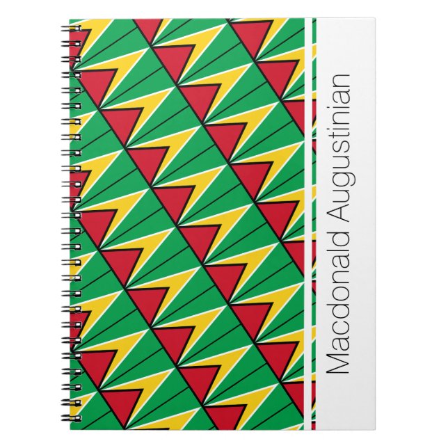 GUYANA Flag Customisable Notebook Journal (Front)