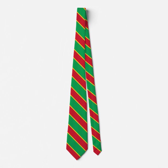 Guyana Flag Elegant Patriotic Neck Tie (Front)