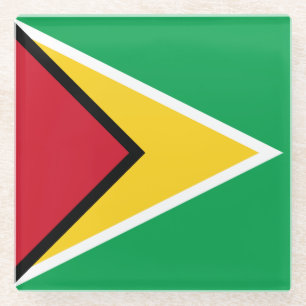 Guyana Flag Glass Coaster