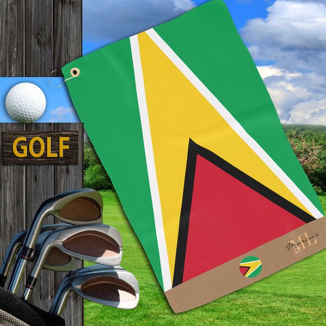 Guyana flag & Guyana monogrammed / golf towel (Creator Uploaded)