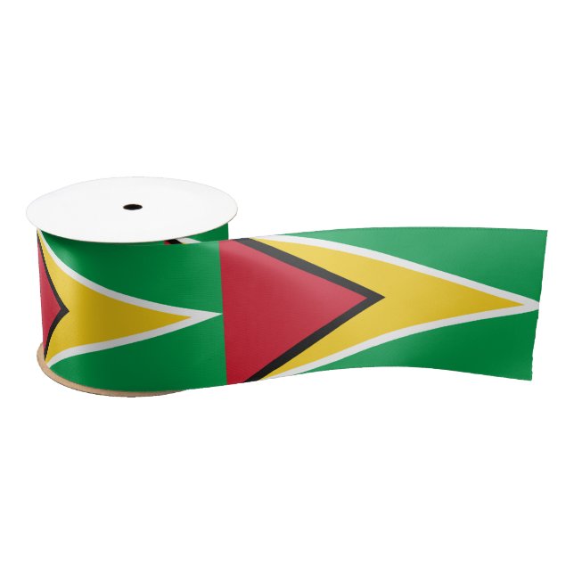 Guyana Flag & Guyana travel, holiday/sports Satin Ribbon (Spool)