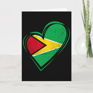 Guyana Flag Guyanese Caribbean Cruise Cricket Kaie Card