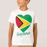 Guyana Flag Heart