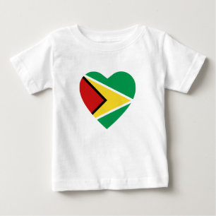 Guyana Flag Heart T-Shirt