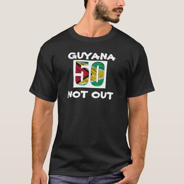 Guyana Flag Independence Souvenir T Shirt (Front)