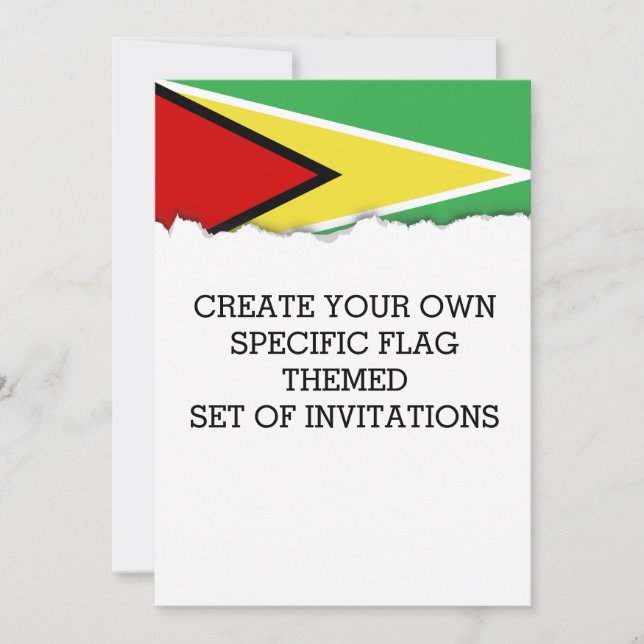 Guyana Flag Invitation (Front)