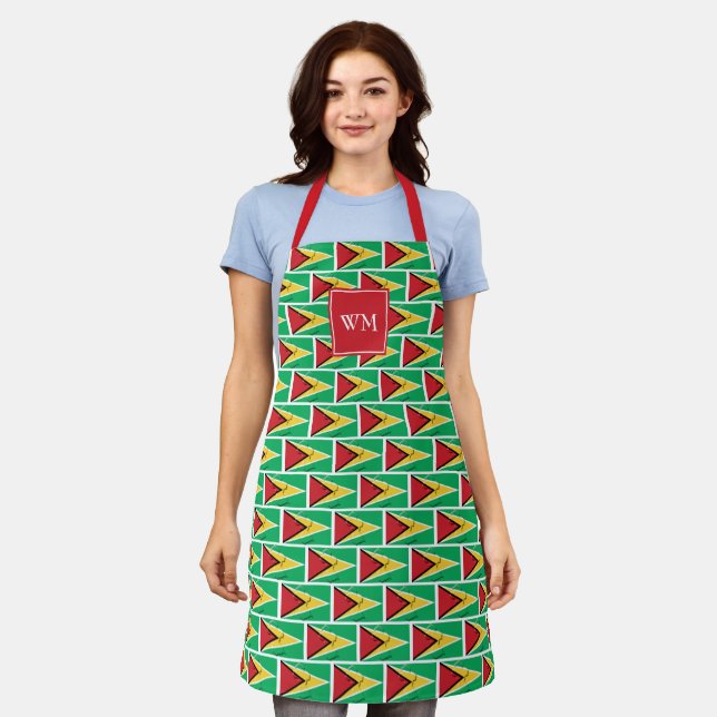 GUYANA FLAG MAP | Monogram | Guyanese Apron (Worn)