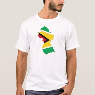 Guyana Flag Map T-Shirt